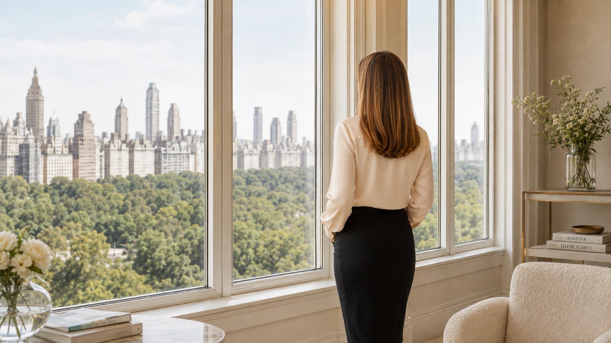 A quiet room looking out over Central Park